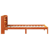 Cadre de lit avec tête de lit sans matelas cire marron 75x190cm