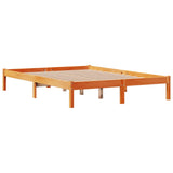 Cadre de lit et tête de lit sans matelas cire marron 120x190 cm