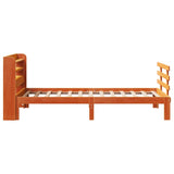 Cadre de lit avec tête de lit sans matelas cire marron 75x190cm