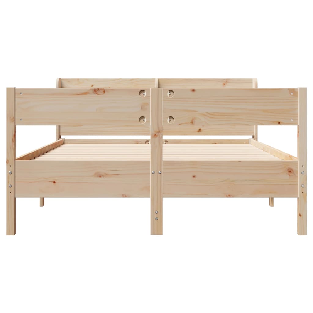 Cadre de lit sans matelas 120x200 cm bois de pin massif