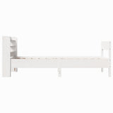 Cadre de lit sans matelas blanc 100x200 cm bois de pin massif