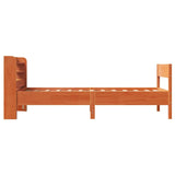 Cadre de lit sans matelas cire marron 90x200 cm bois pin massif