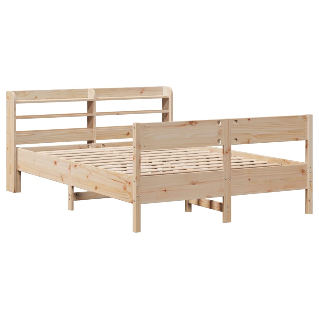 Cadre de lit sans matelas 140x190 cm bois de pin massif