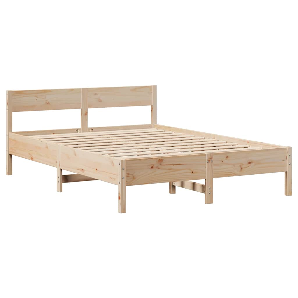 Cadre de lit sans matelas 120x190 cm bois de pin massif