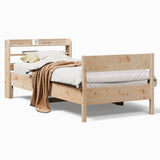 Cadre de lit sans matelas 90x190 cm bois de pin massif