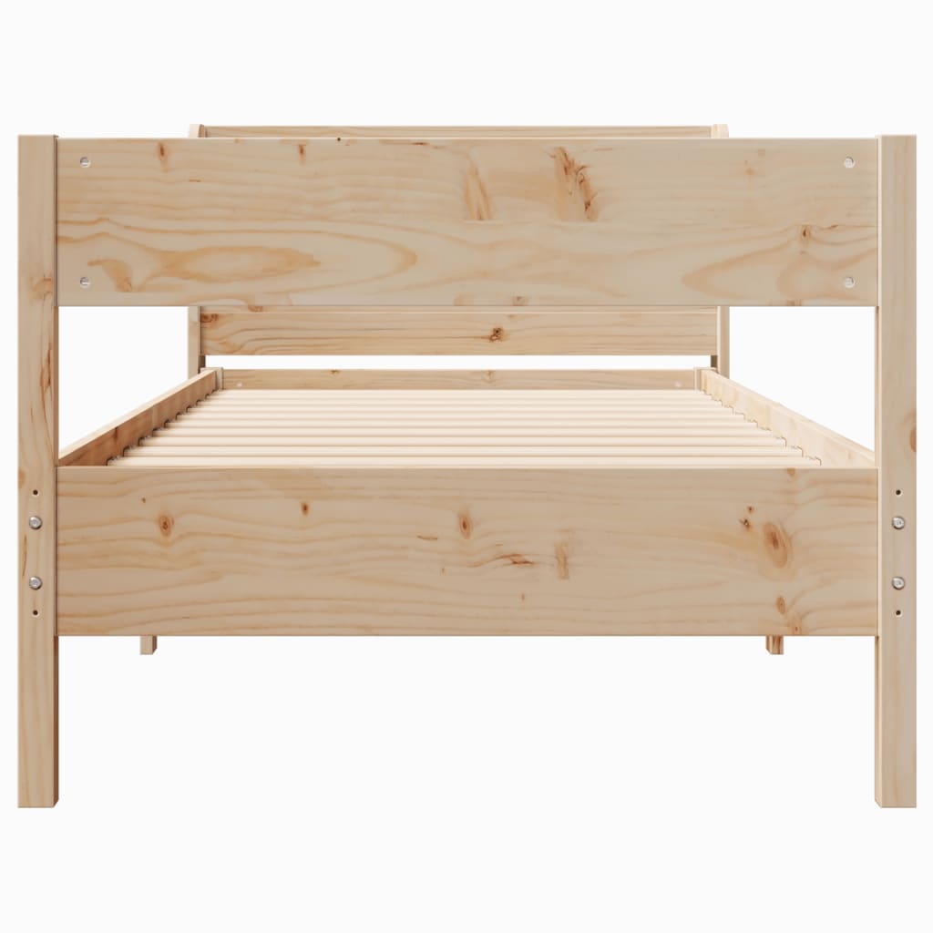 Cadre de lit sans matelas 90x190 cm bois de pin massif