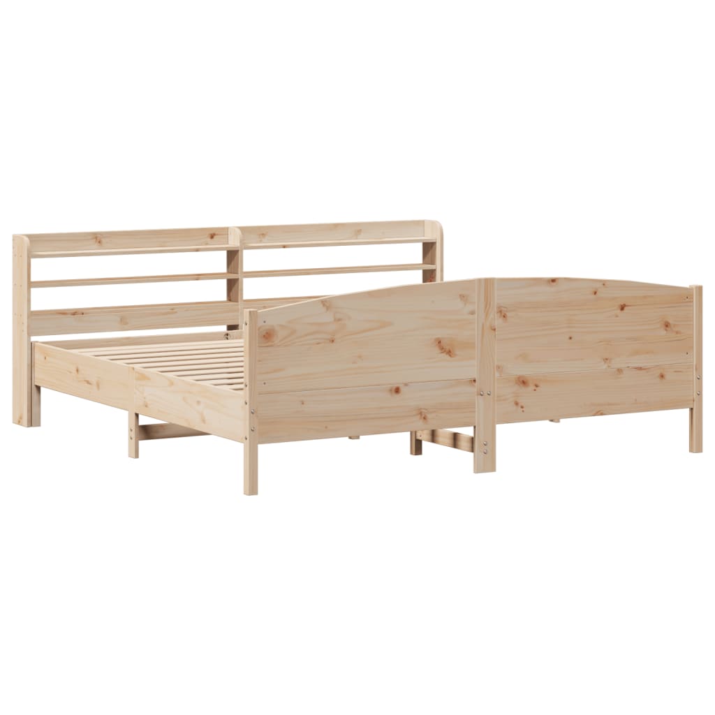 Cadre de lit sans matelas 180x200 cm bois massif de pin