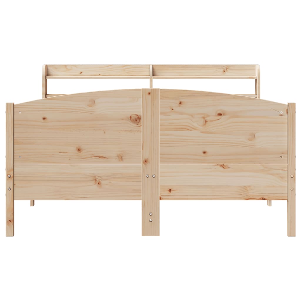 Cadre de lit sans matelas 160x200 cm bois massif de pin