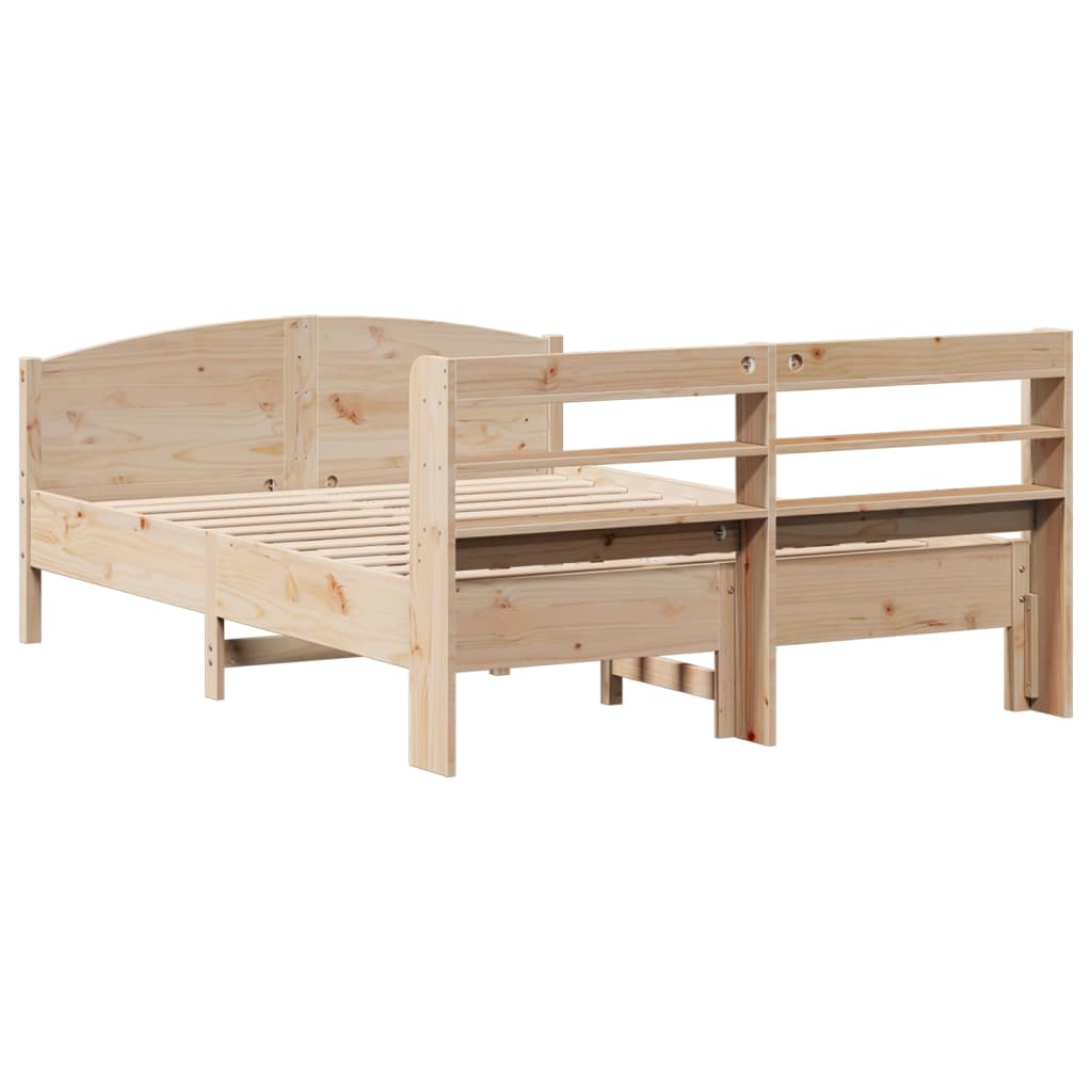 Cadre de lit sans matelas 160x200 cm bois massif de pin