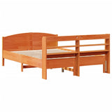 Cadre de lit sans matelas cire marron 160x200cm bois pin massif