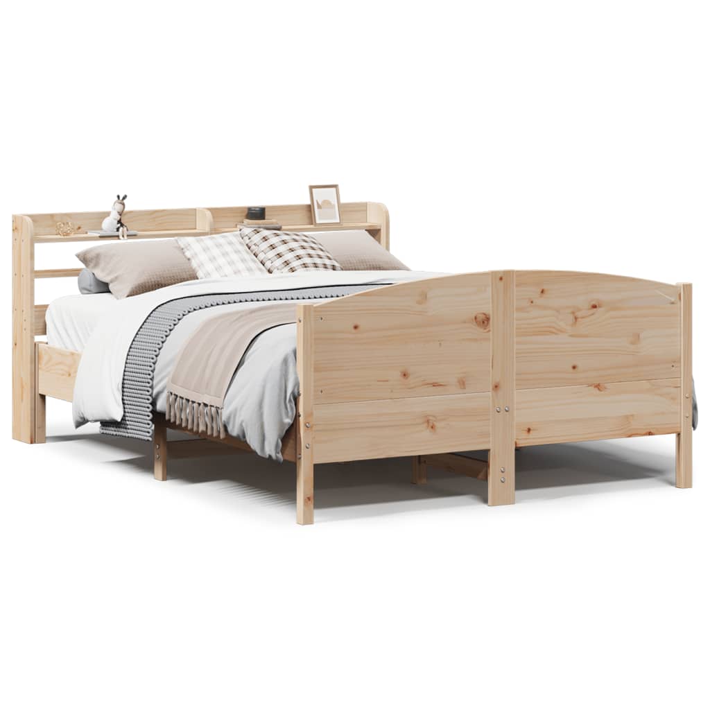 Cadre de lit sans matelas 140x200 cm bois massif de pin