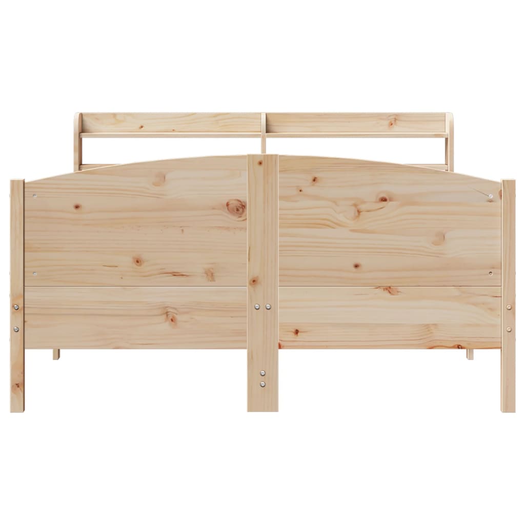 Cadre de lit sans matelas 140x200 cm bois massif de pin