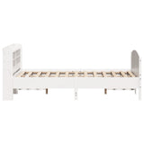 Cadre de lit sans matelas blanc 140x190 cm bois de pin massif