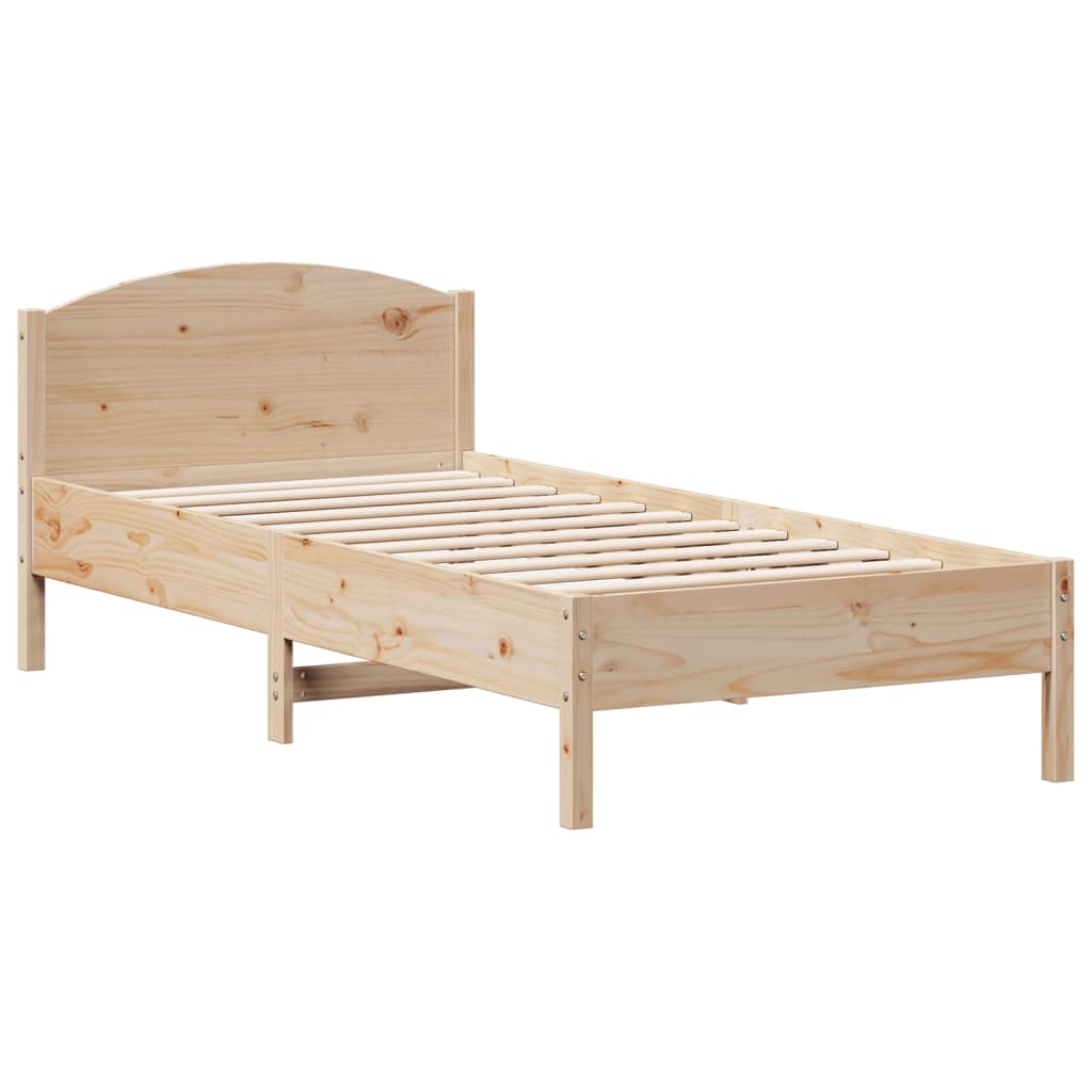 Cadre de lit sans matelas 100x200 cm bois massif de pin