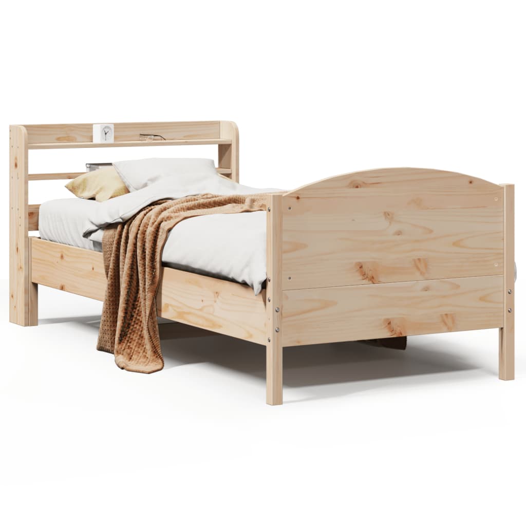 Cadre de lit sans matelas 90x200 cm bois de pin massif