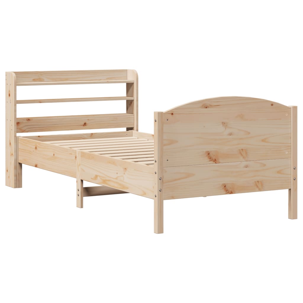 Cadre de lit sans matelas 90x200 cm bois de pin massif