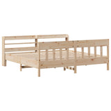 Cadre de lit sans matelas 200x200 cm bois massif de pin