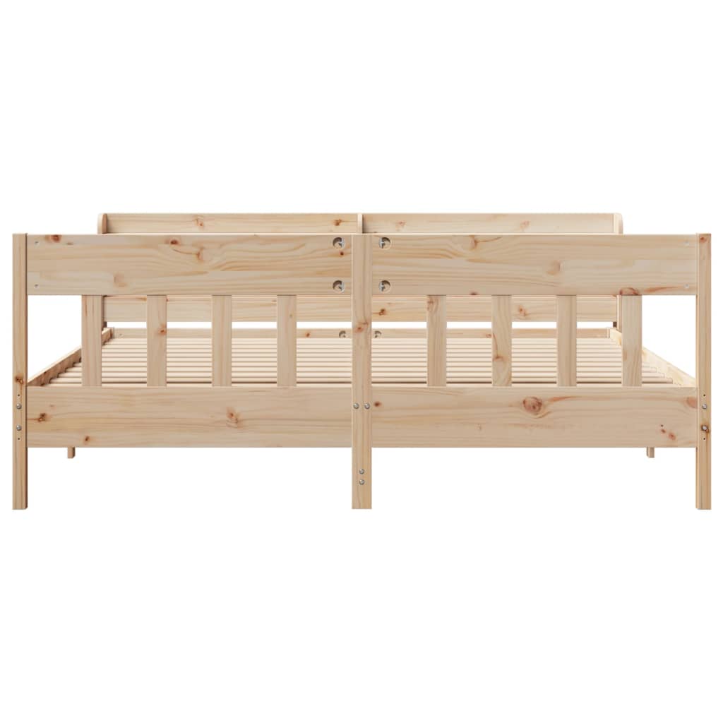 Cadre de lit sans matelas 200x200 cm bois massif de pin