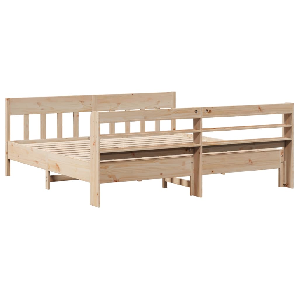 Cadre de lit sans matelas 200x200 cm bois massif de pin