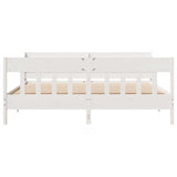 Cadre de lit sans matelas blanc 180x200 cm bois massif de pin