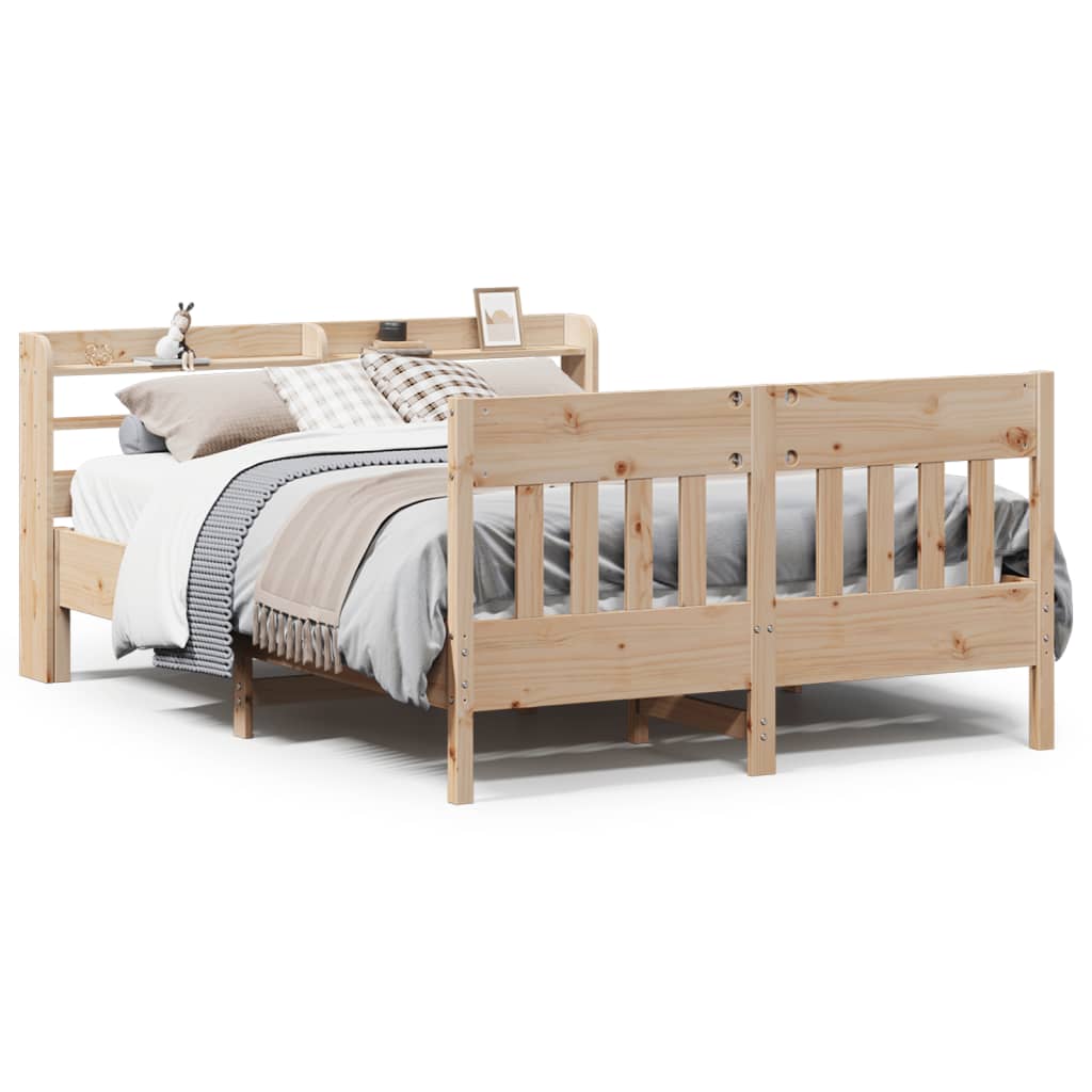 Cadre de lit sans matelas 160x200 cm bois massif de pin