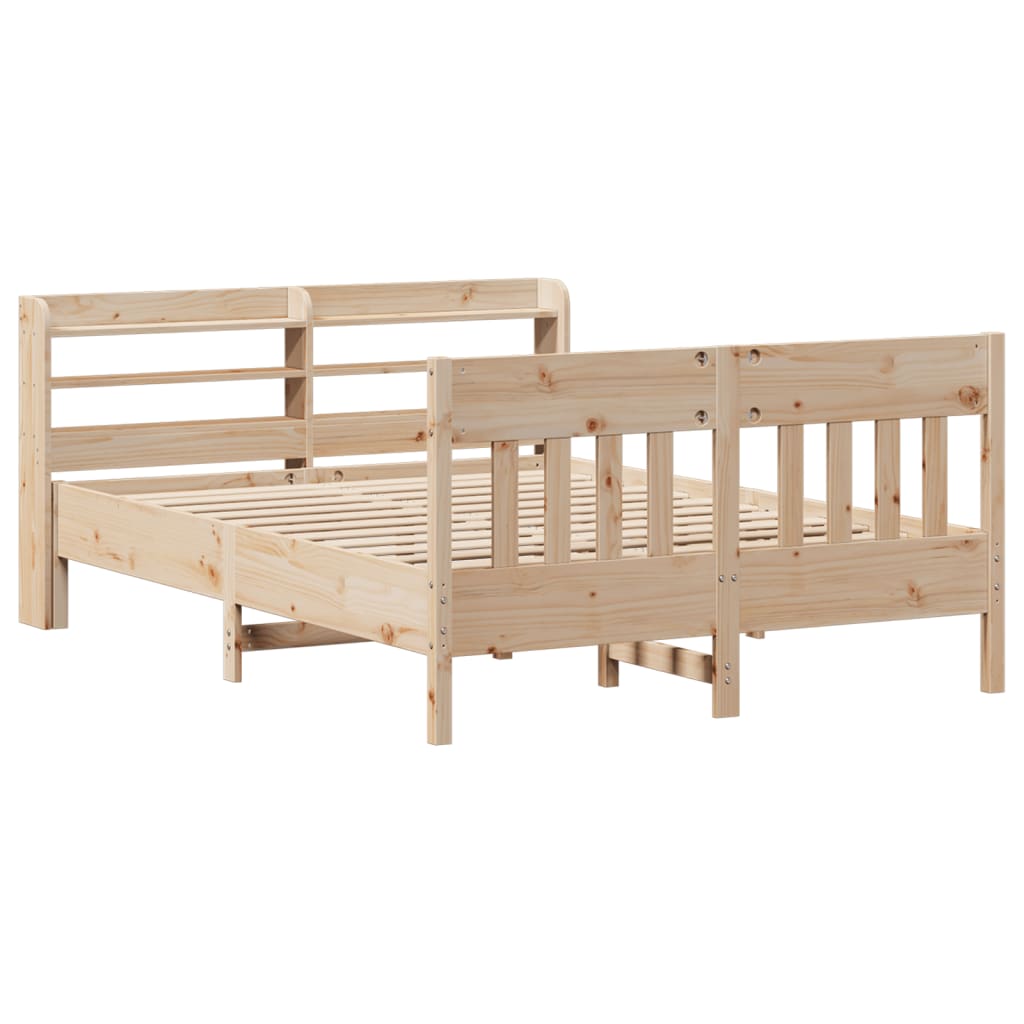 Cadre de lit sans matelas 150x200 cm bois de pin massif