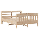 Cadre de lit sans matelas 150x200 cm bois de pin massif