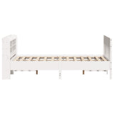 Bed frame without mattress white 150x200 cm solid pine wood