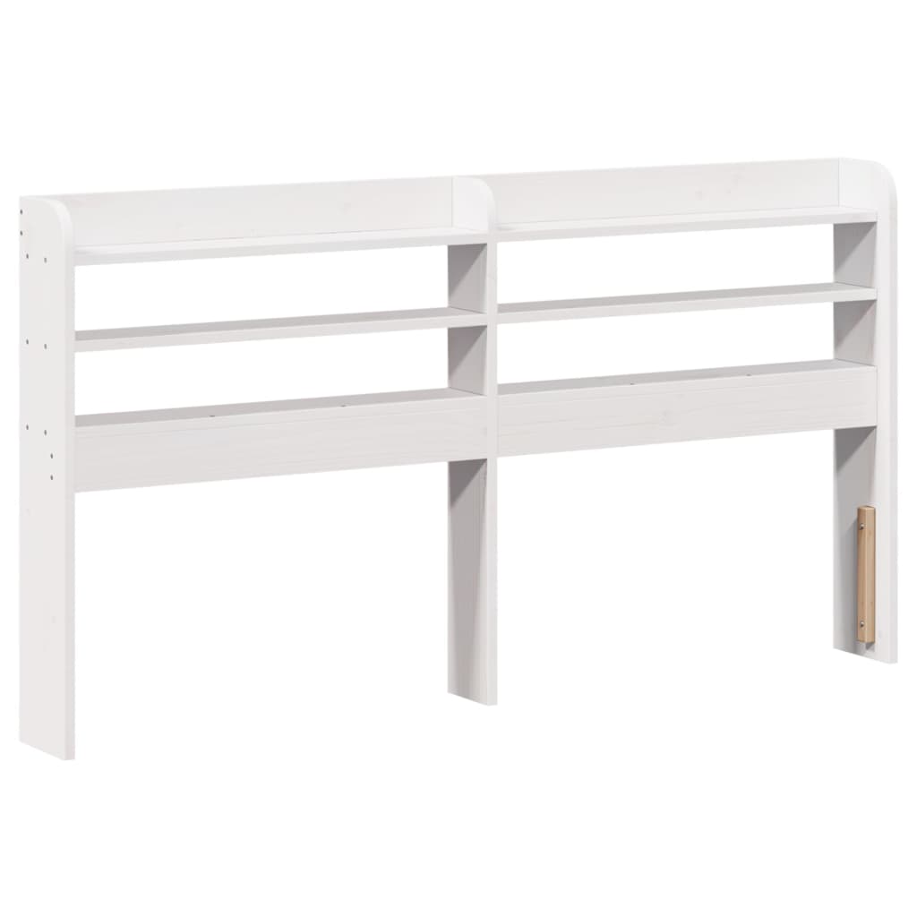 Bed frame without mattress white 150x200 cm solid pine wood