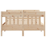 Bed frame without mattress 140x200 cm solid pine wood