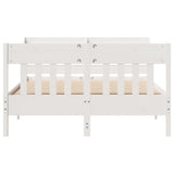 Bed frame without mattress white 140x200 cm solid pine wood