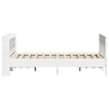 Bed frame without mattress white 140x200 cm solid pine wood