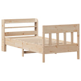 Cadre de lit sans matelas 100x200 cm bois massif de pin