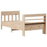 Cadre de lit sans matelas 100x200 cm bois massif de pin