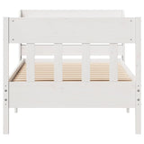 Cadre de lit sans matelas blanc 100x200 cm bois de pin massif