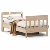 Cadre de lit sans matelas 90x200 cm bois de pin massif