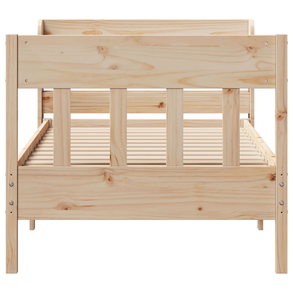 Cadre de lit sans matelas 90x190 cm bois de pin massif