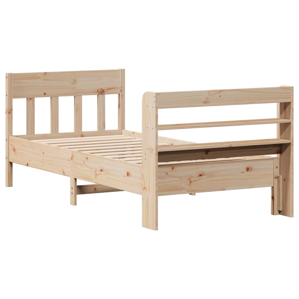 Cadre de lit sans matelas 90x190 cm bois de pin massif