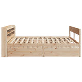 Bed frame without mattress 200x200 cm solid pine wood