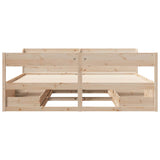 Bed frame without mattress 180x200 cm solid pine wood