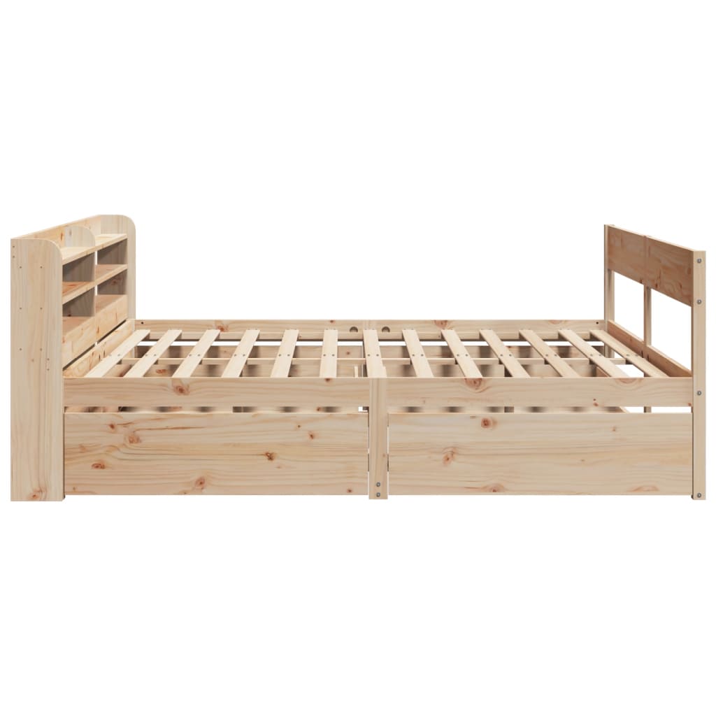 Bed frame without mattress 180x200 cm solid pine wood