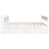 Cadre de lit sans matelas blanc 180x200 cm bois massif de pin