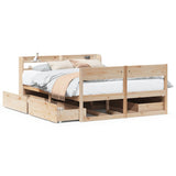 Bed frame without mattress 160x200 cm solid pine wood