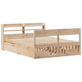 Bed frame without mattress 160x200 cm solid pine wood