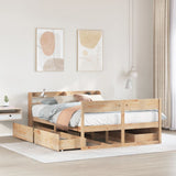 Bed frame without mattress 160x200 cm solid pine wood