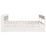 Cadre de lit sans matelas blanc 160x200 cm bois de pin massif