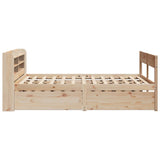 Bed frame without mattress 150x200 cm solid pine wood