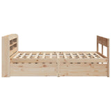 Bed frame without mattress 140x200 cm solid pine wood