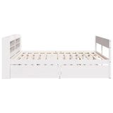 Cadre de lit sans matelas blanc 120x200 cm bois de pin massif