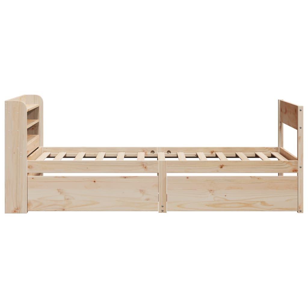 Cadre de lit sans matelas 100x200 cm bois massif de pin